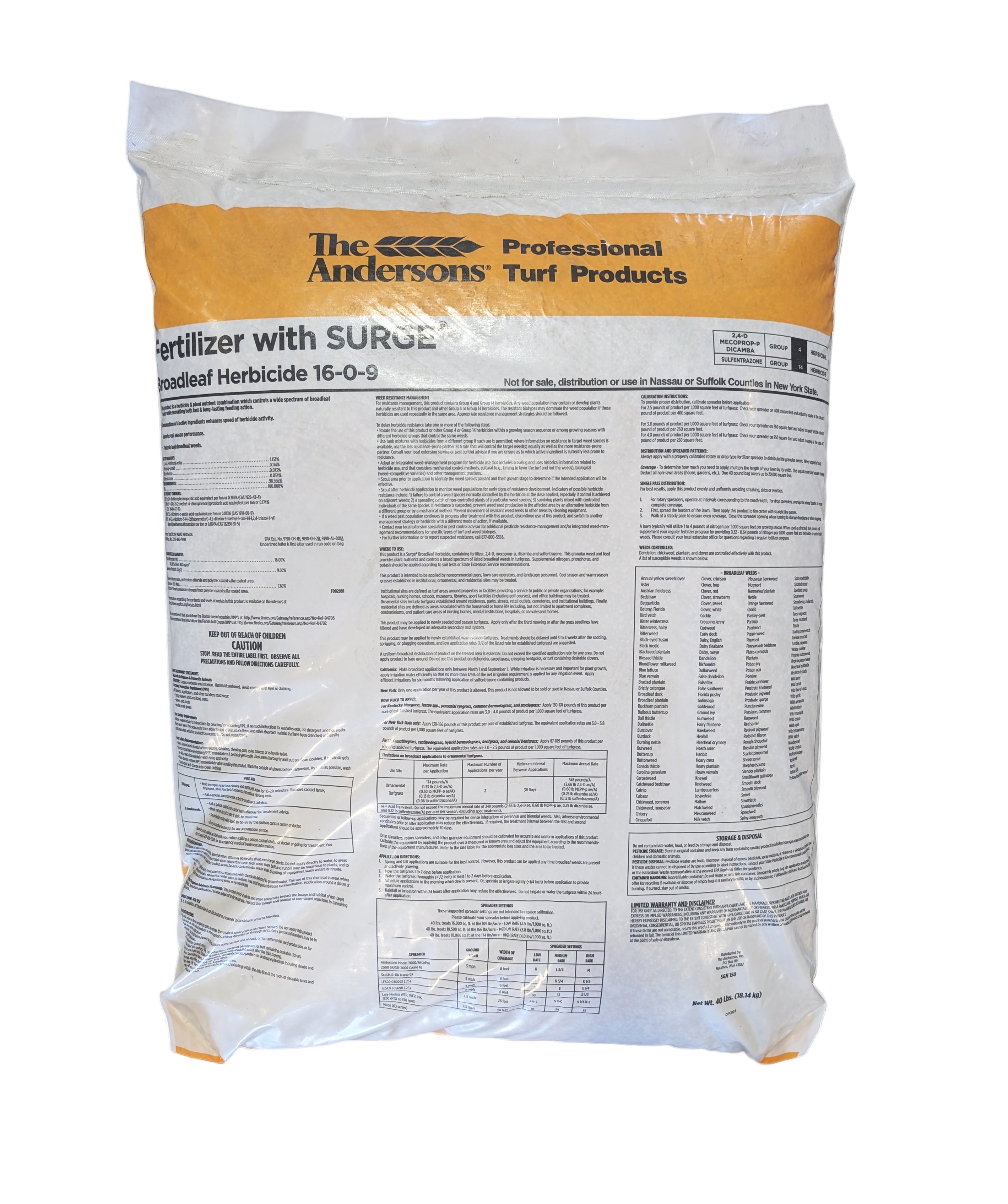 surge herbicide for sale Andersons Surge Weed and Feed 16-0-9 bag (40 lbs)