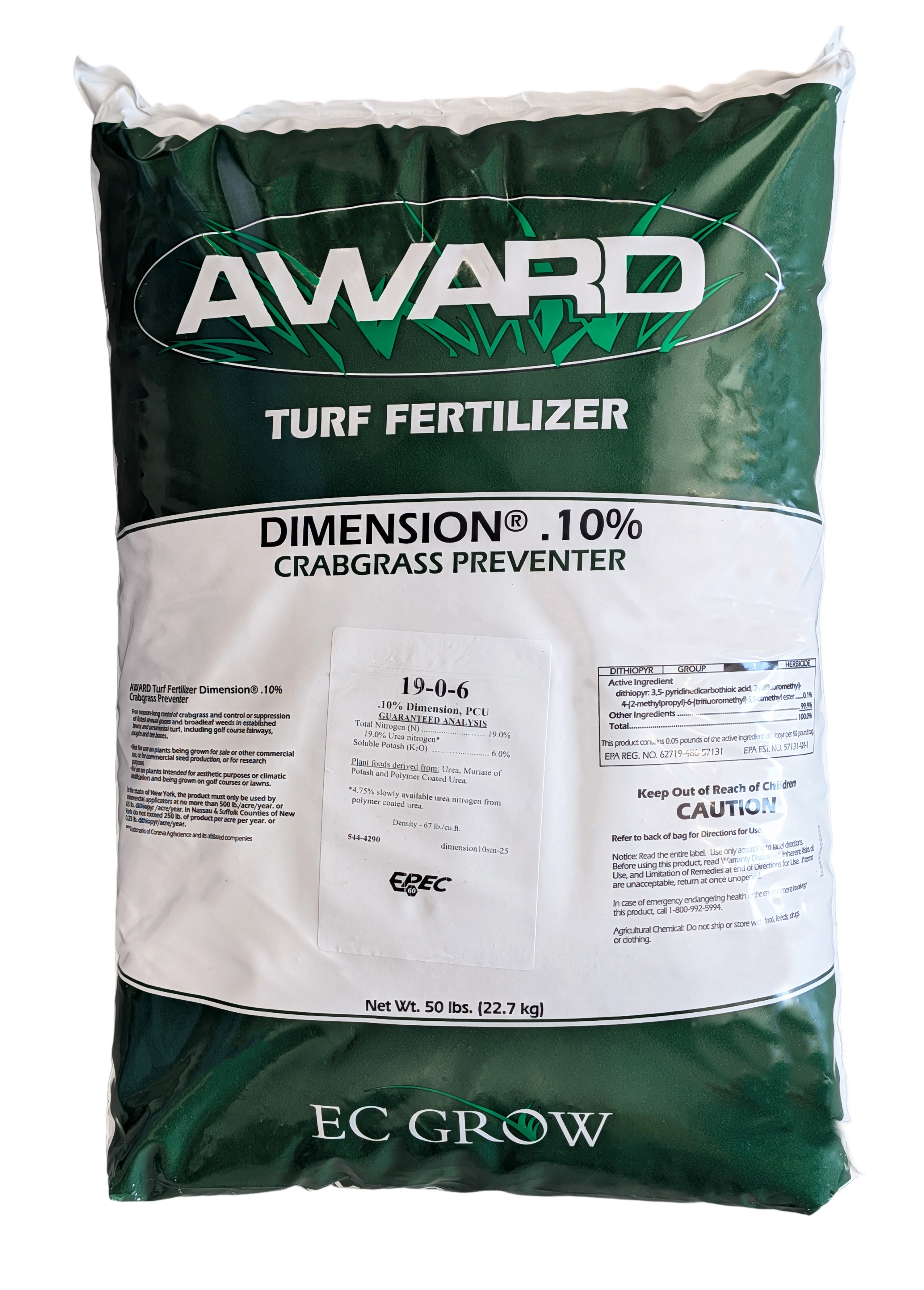 Award 19-0-6 with Dimension Herbicide Pre-Emergent Fertilizer