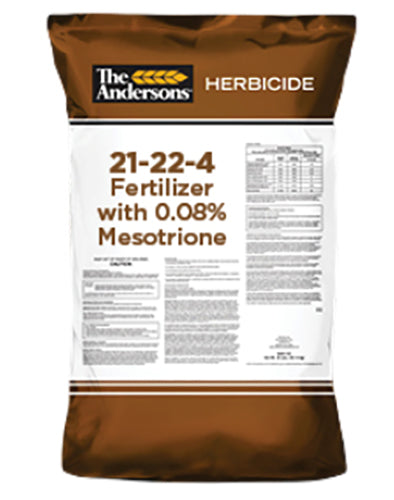 herbicide fertilizer Anderson's 21-22-4 Starter Fertilizer with Mesotrione bag