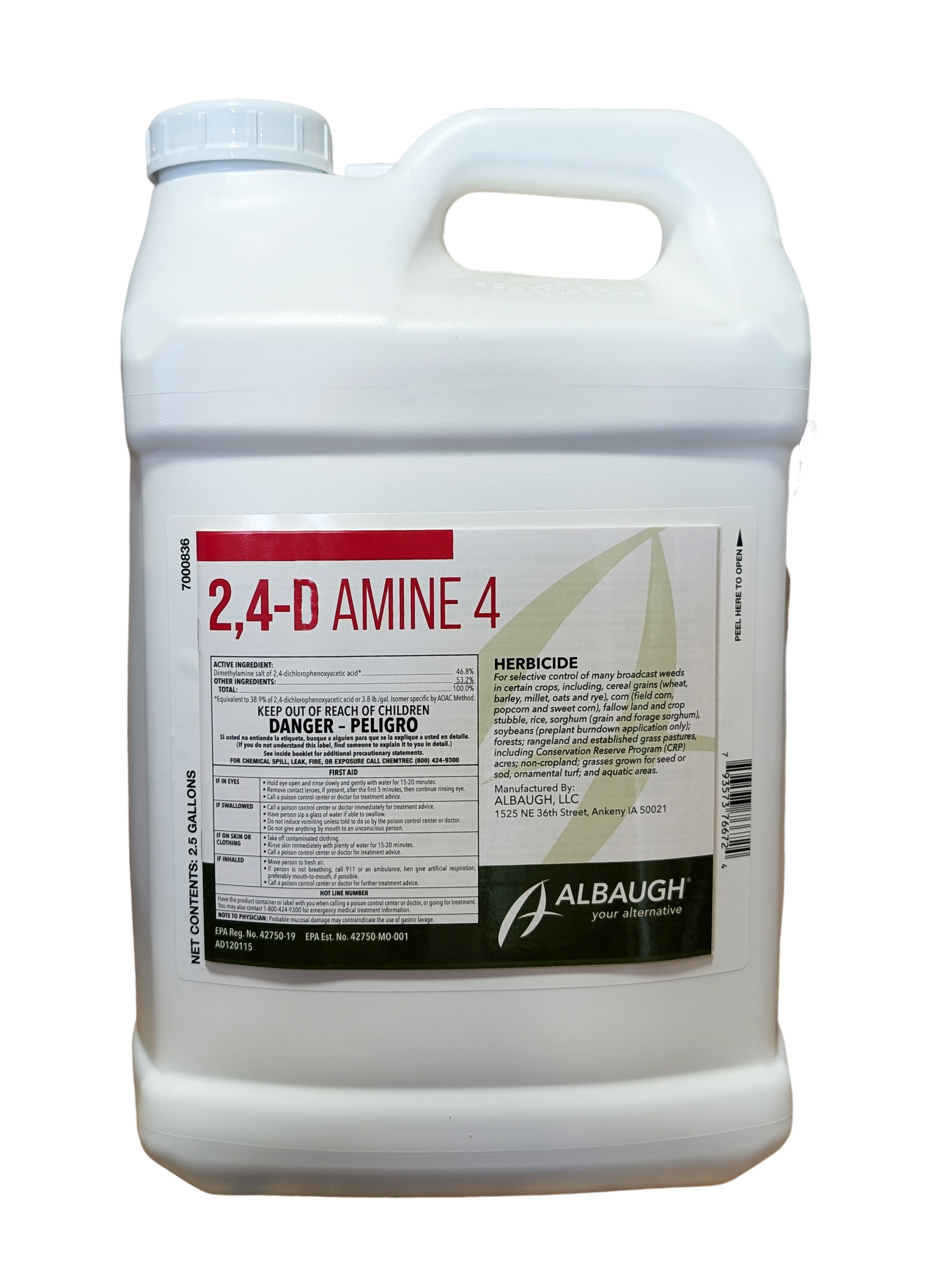 2,4-D Amine 4 Broadleaf Herbicide jug (2.5 gal)