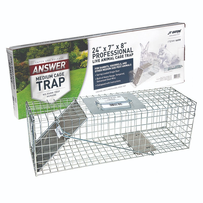 JT Eaton Answer Cage Trap for Squirrels, Rabbits, and Medium Size Animals 465N (each)