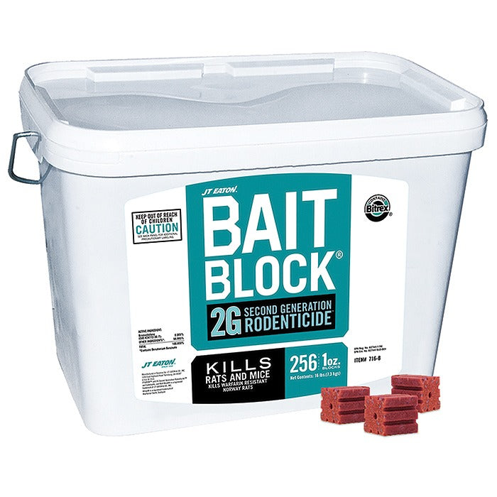 JT Eaton Bait Block 2G Second Generation 716-B Rodenticide pail (16 lbs)