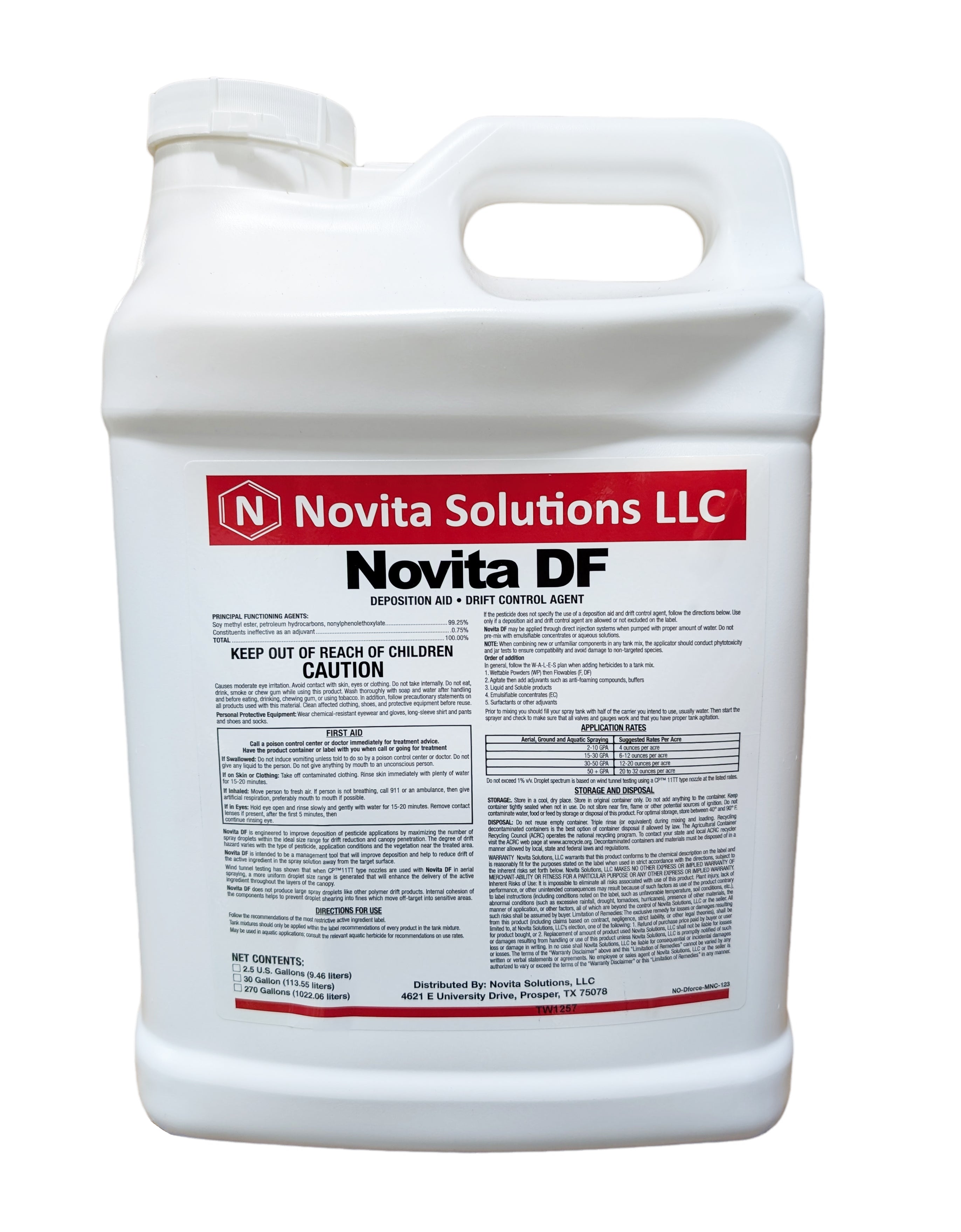 emulsifiable concentrate herbicide Novita DF Downforce Adjuvant