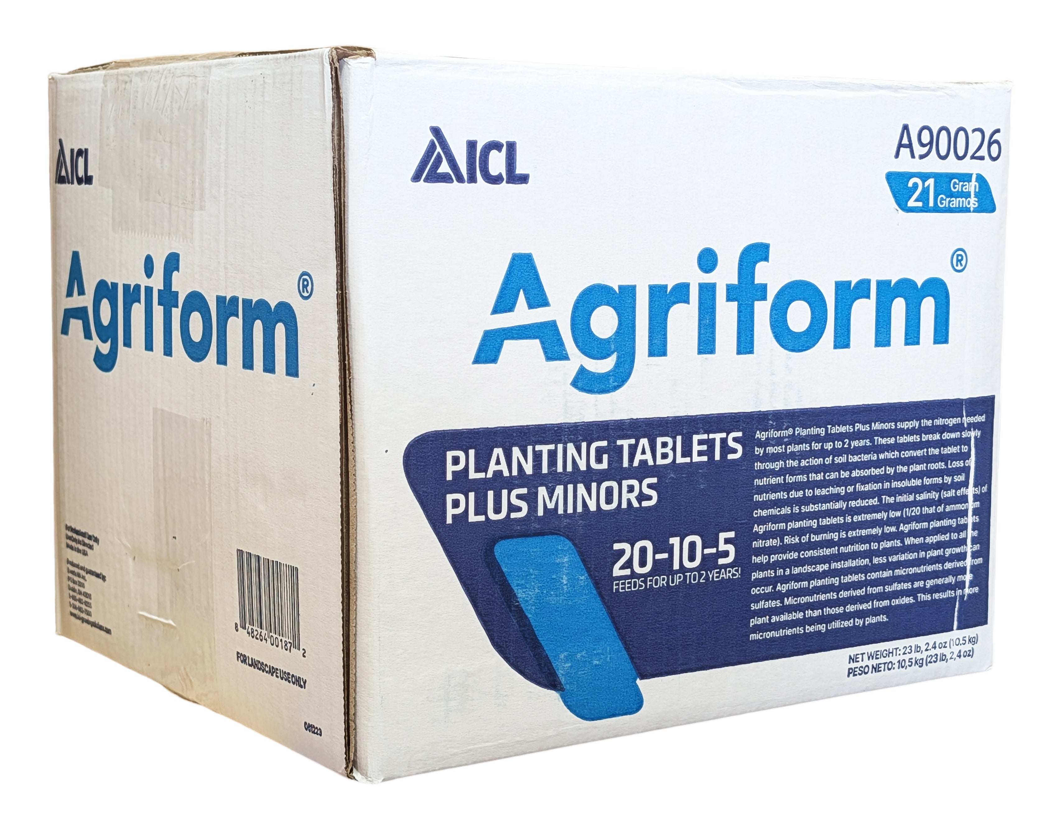Agriform 20-10-5 Planting Tablets Plus Minors – 21 Gram case (500 tablets)