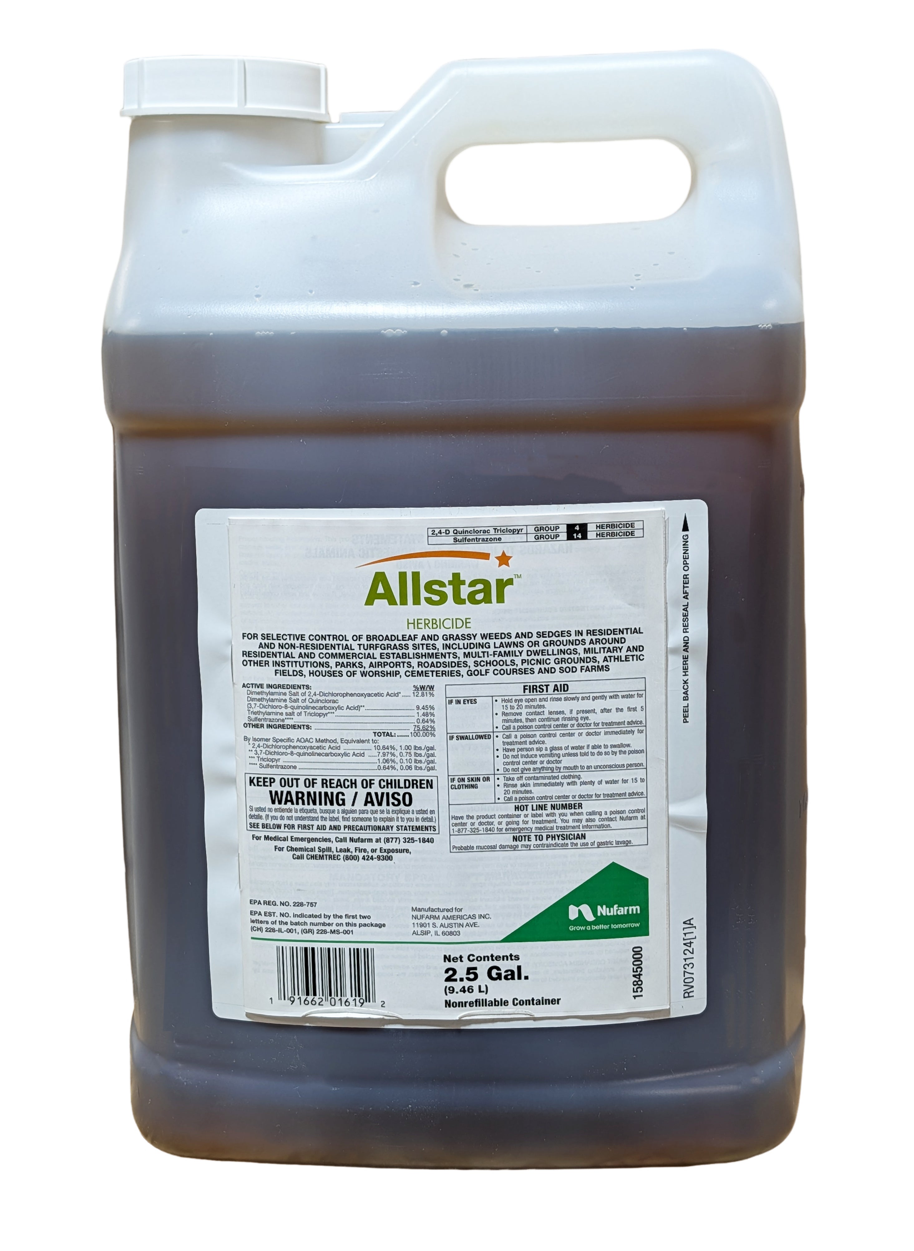 Allstar Turf Herbicide jug (2.5 gal)