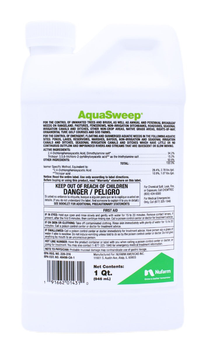 aqua herbicide AquaSweep Herbicide: Dual Use for Land and Aquatic Weed Control 32 oz