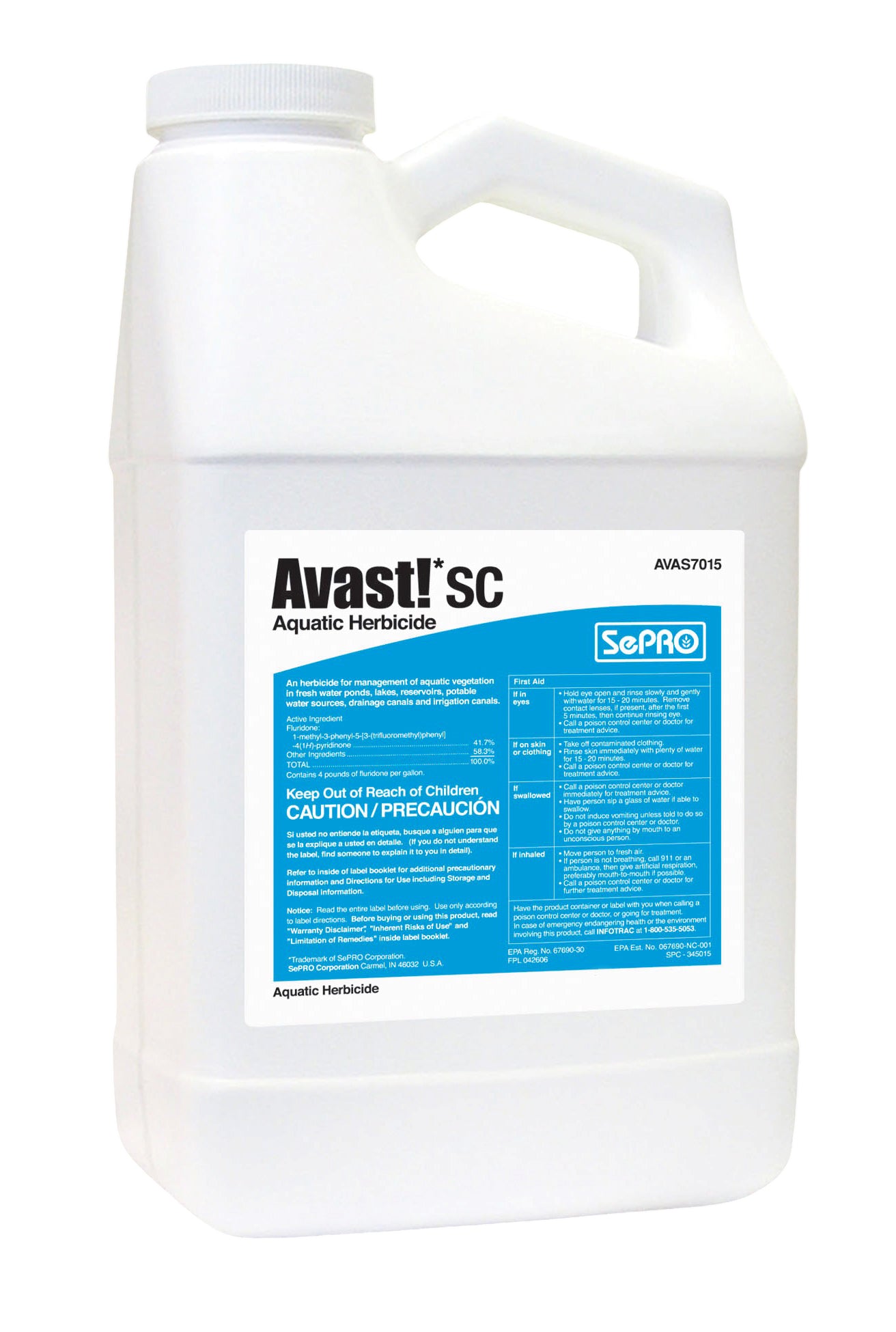 in aquatic environments the herbicide Avast SC Aquatic Herbicide gal (128 oz)