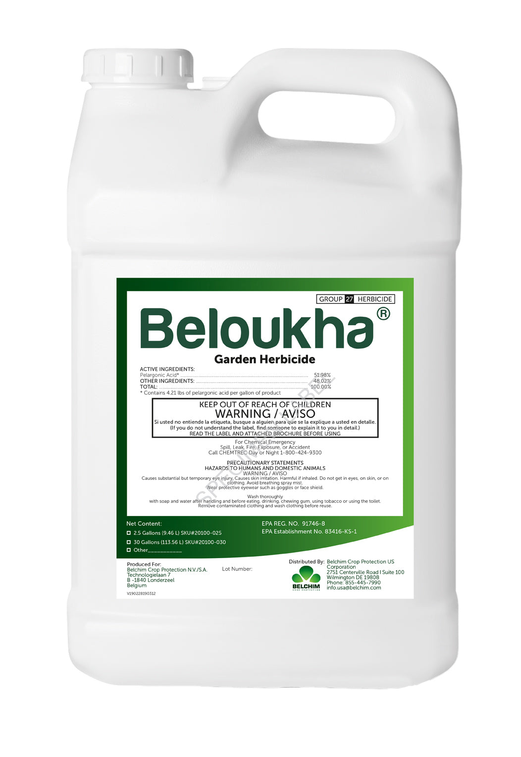 Beloukha Sunflower-Based BioHerbicide jug (2.5 gal)