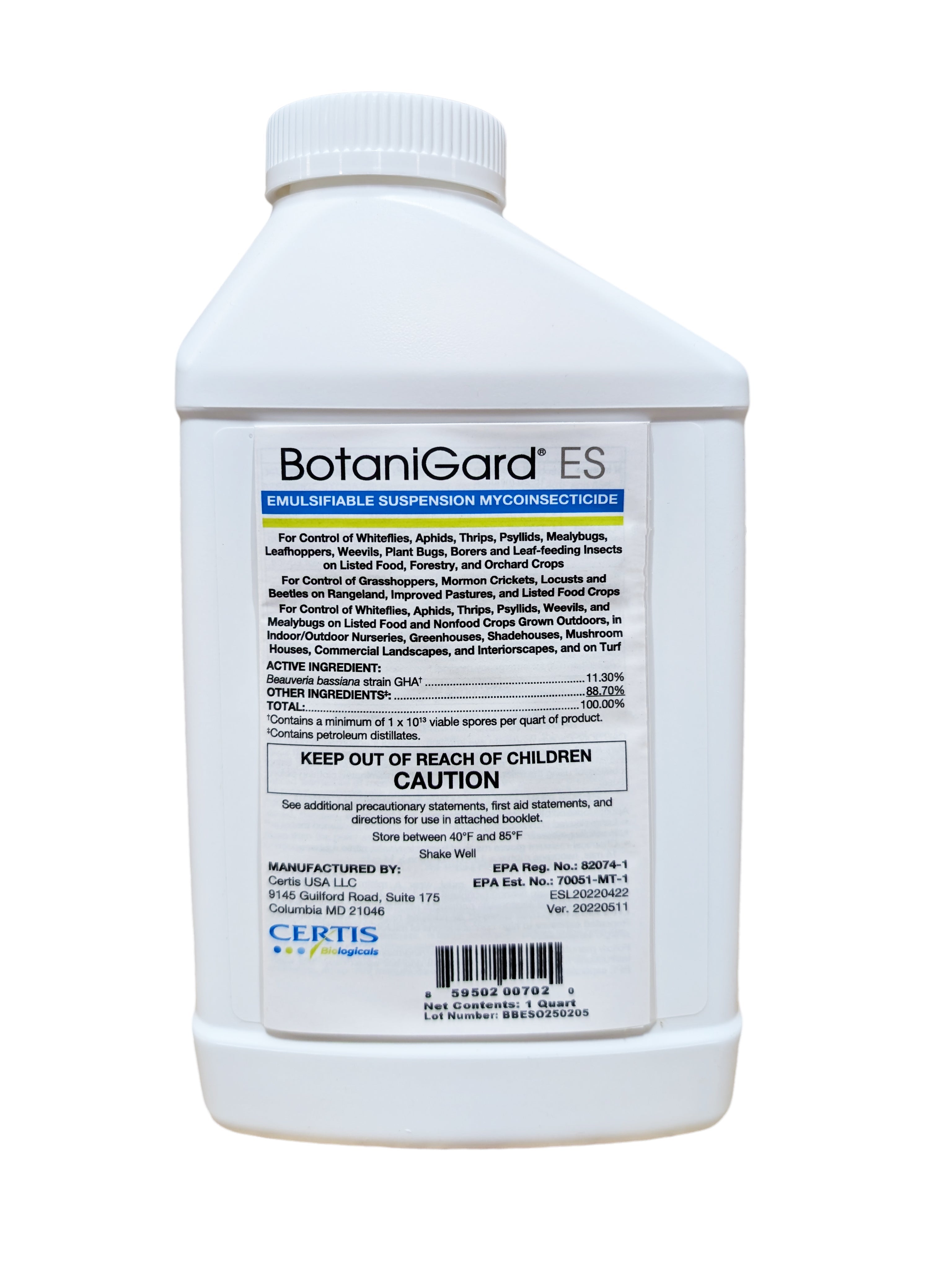 BotaniGard ES Biological Mycoinsecticide quart (32 oz)