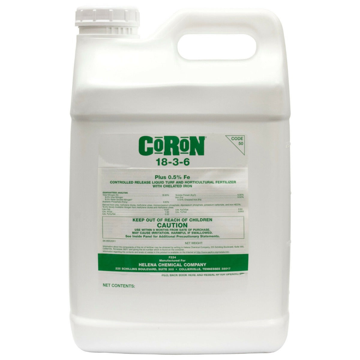 herbicides with chelated iron CoRoN 18-3-6 Plus jug (2.5 gal)