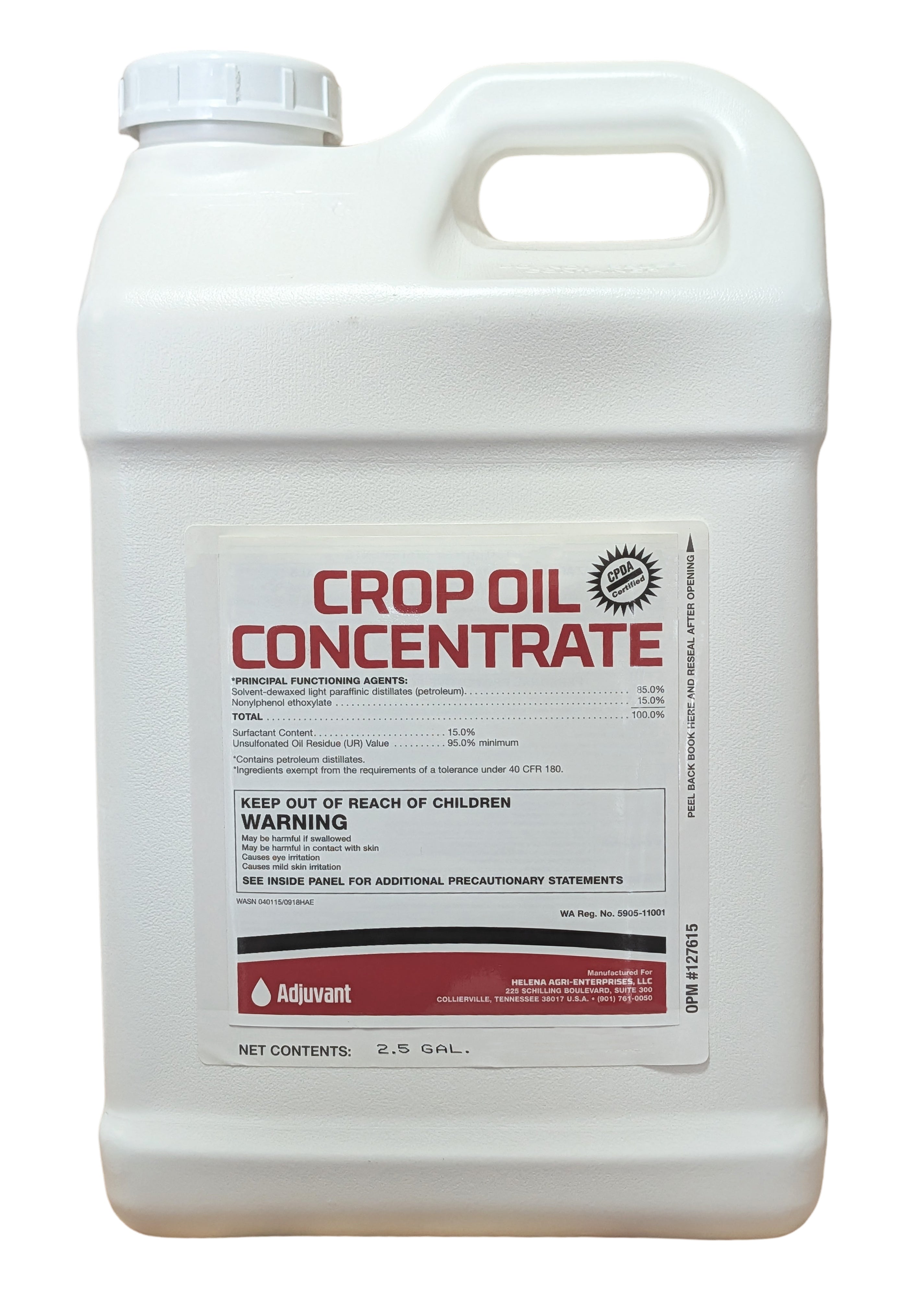 Crop Oil Concentrate Spray Adjuvant jug (2.5 gal)
