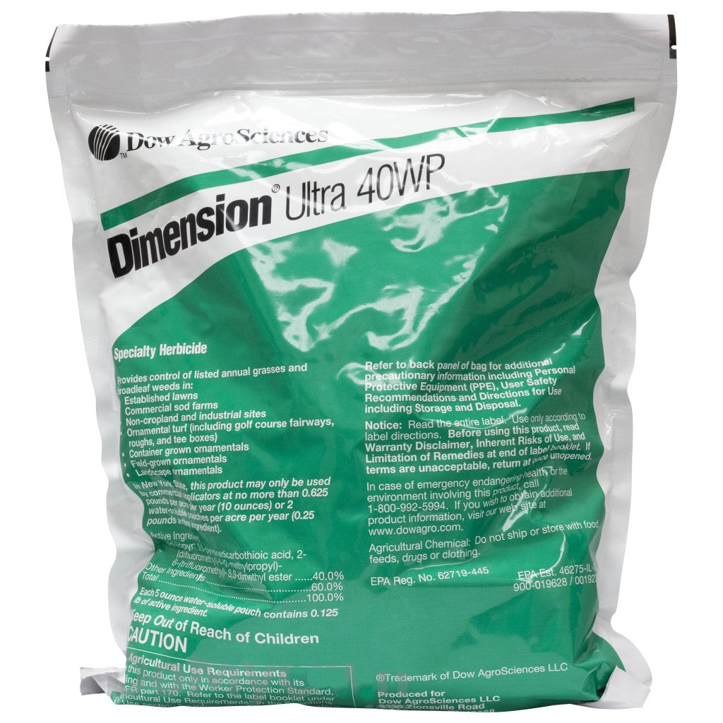 Dimension Ultra 40WP Herbicide bag (2.5 lbs)