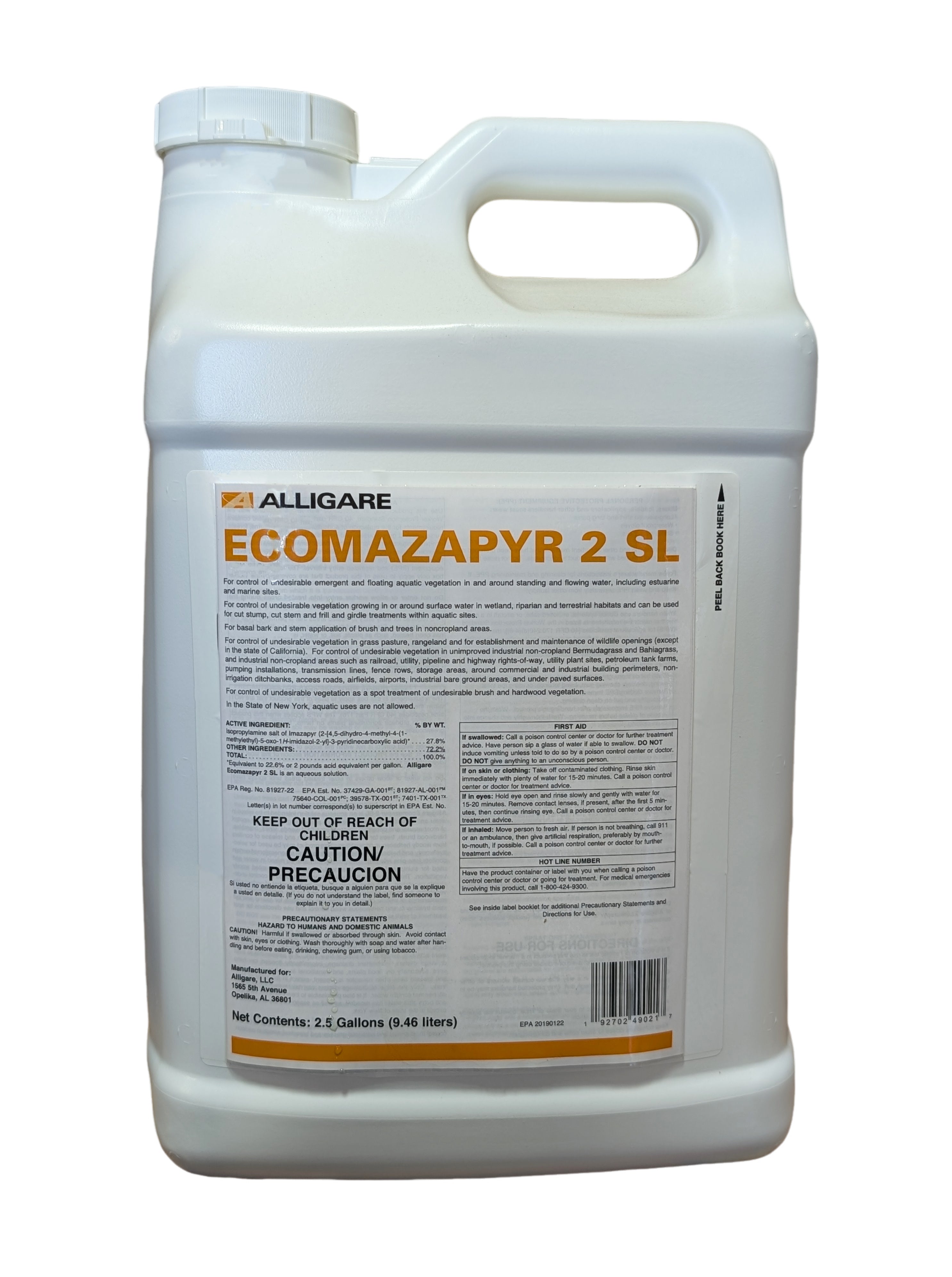 Ecomazapyr 2SL Herbicide jug (2.5 gal)