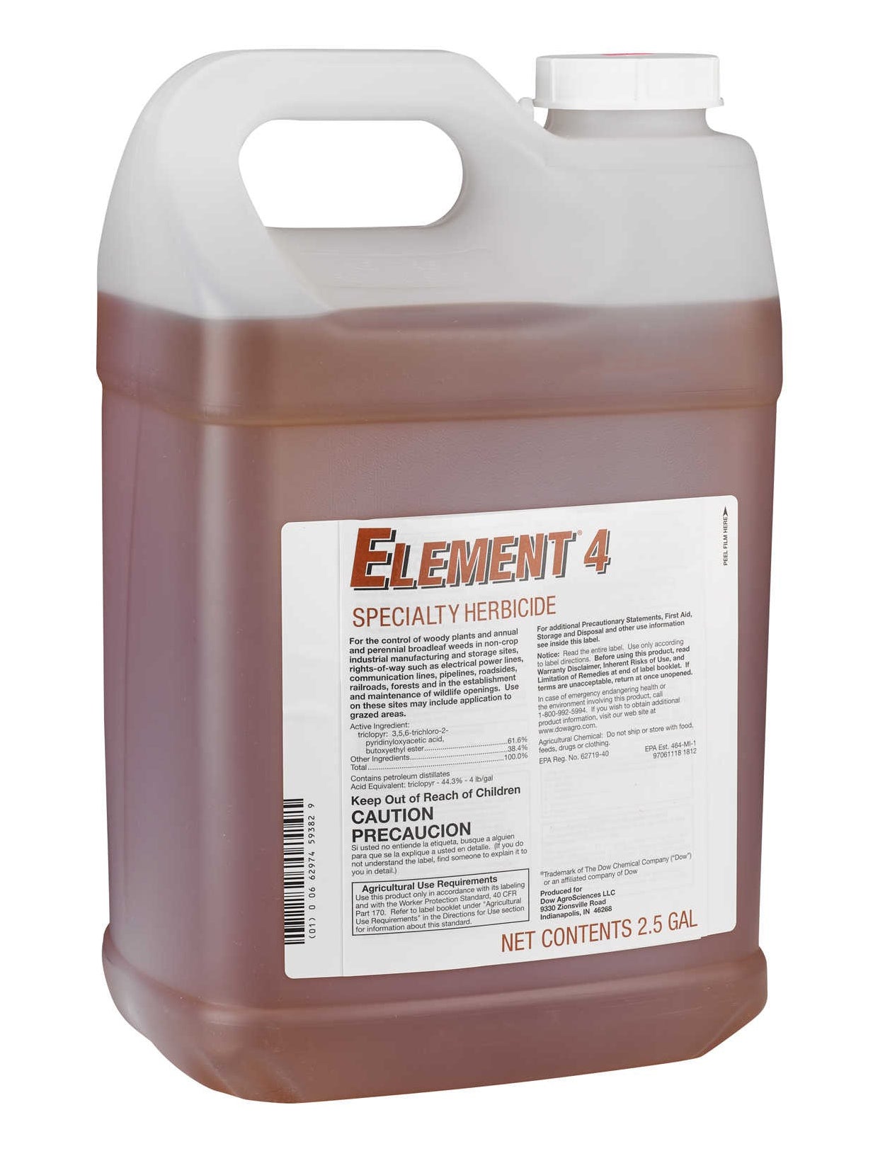 oil soluble herbicide Element 4 Herbicide jug (2.5 gal)