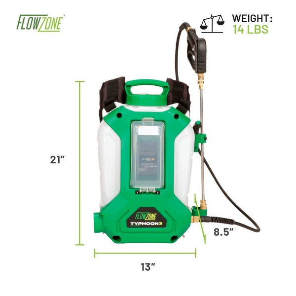 Flowzone Typhoon 3 Battery Powered Backpack Sprayer (4-Gallon)