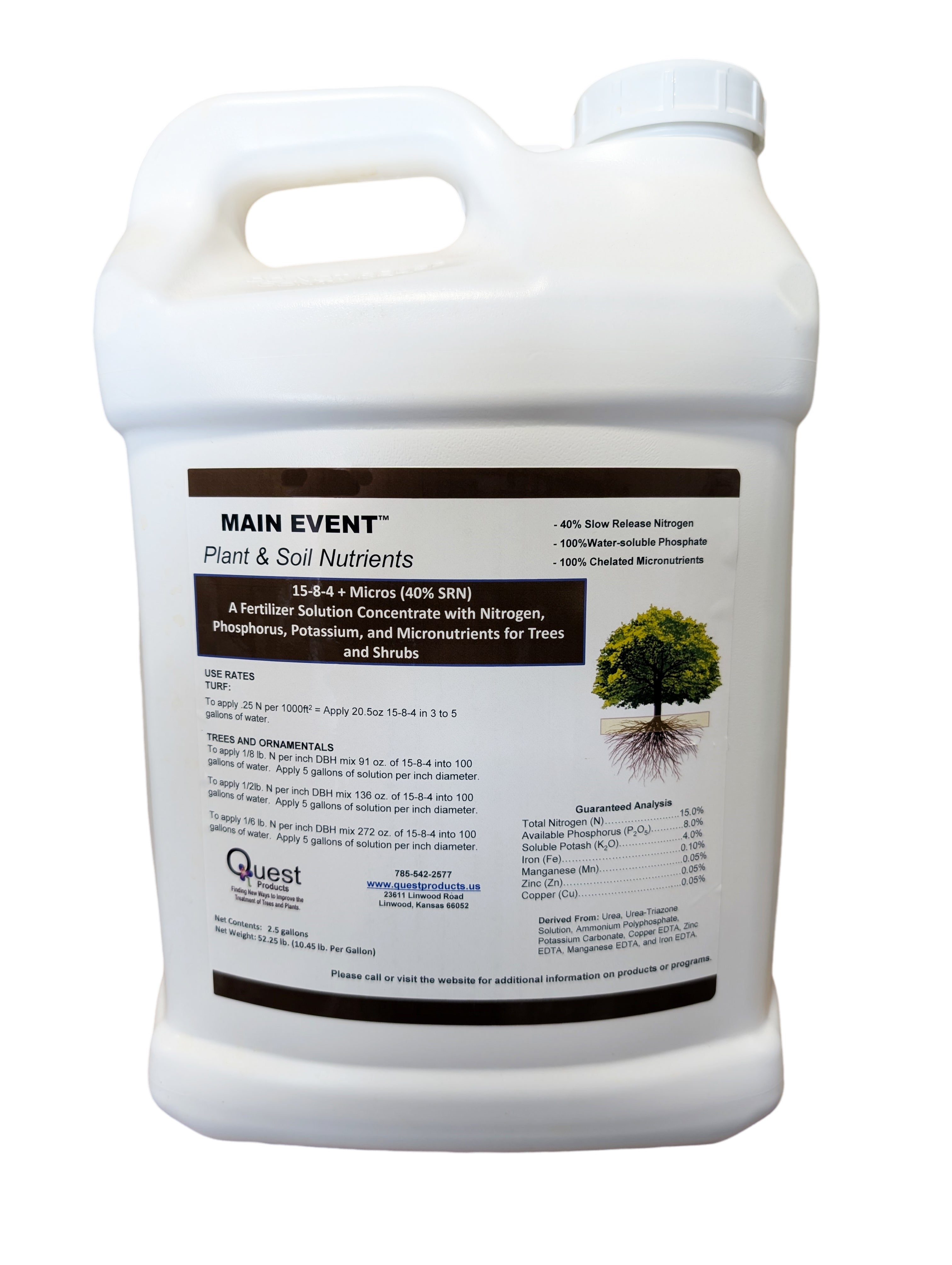Main Event 15-8-4 Tree and Shrub Fertilizer jug (2.5 gal)