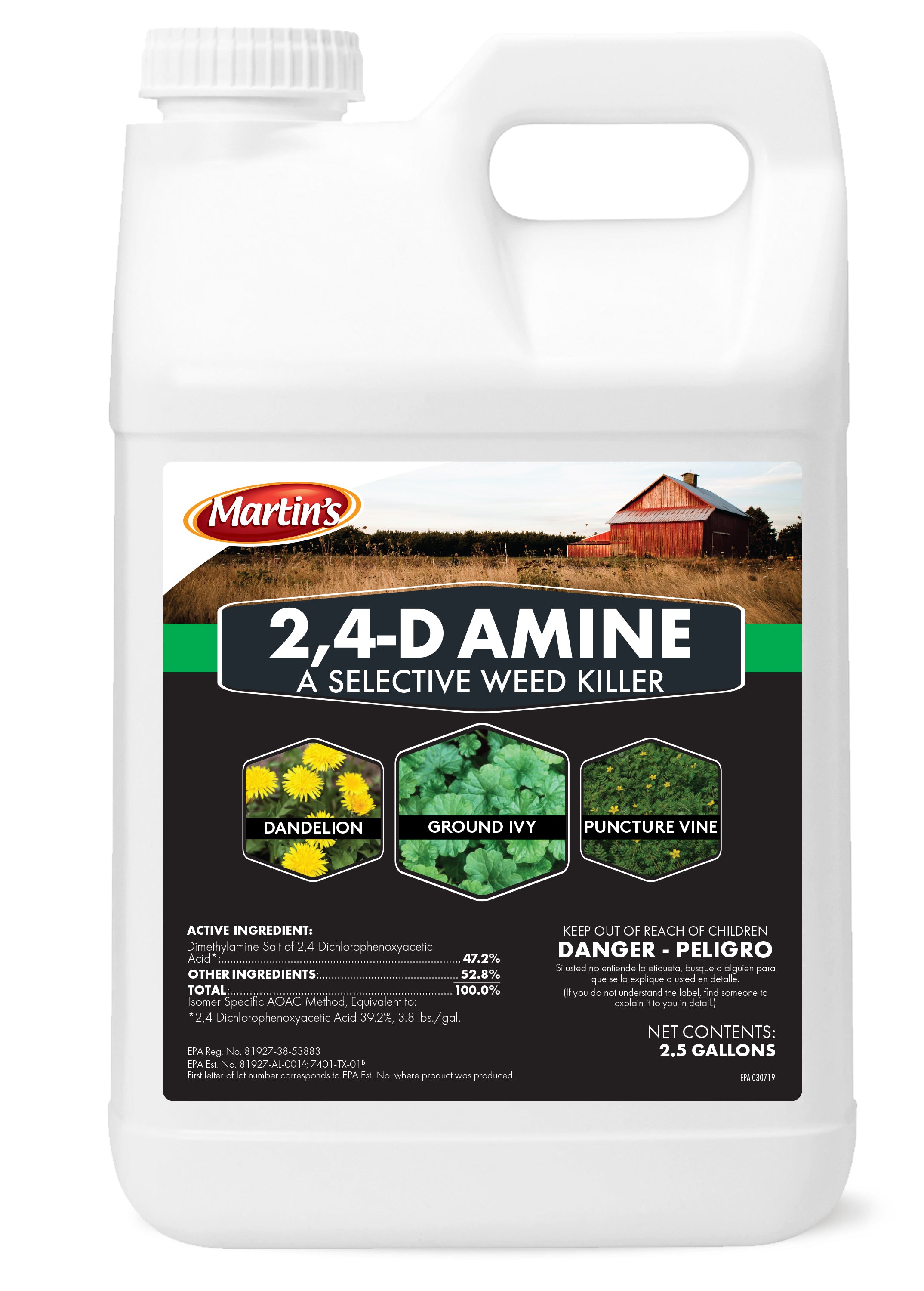 turfgrass herbicides Martins 2, 4-D Amine jug (2.5 gal)