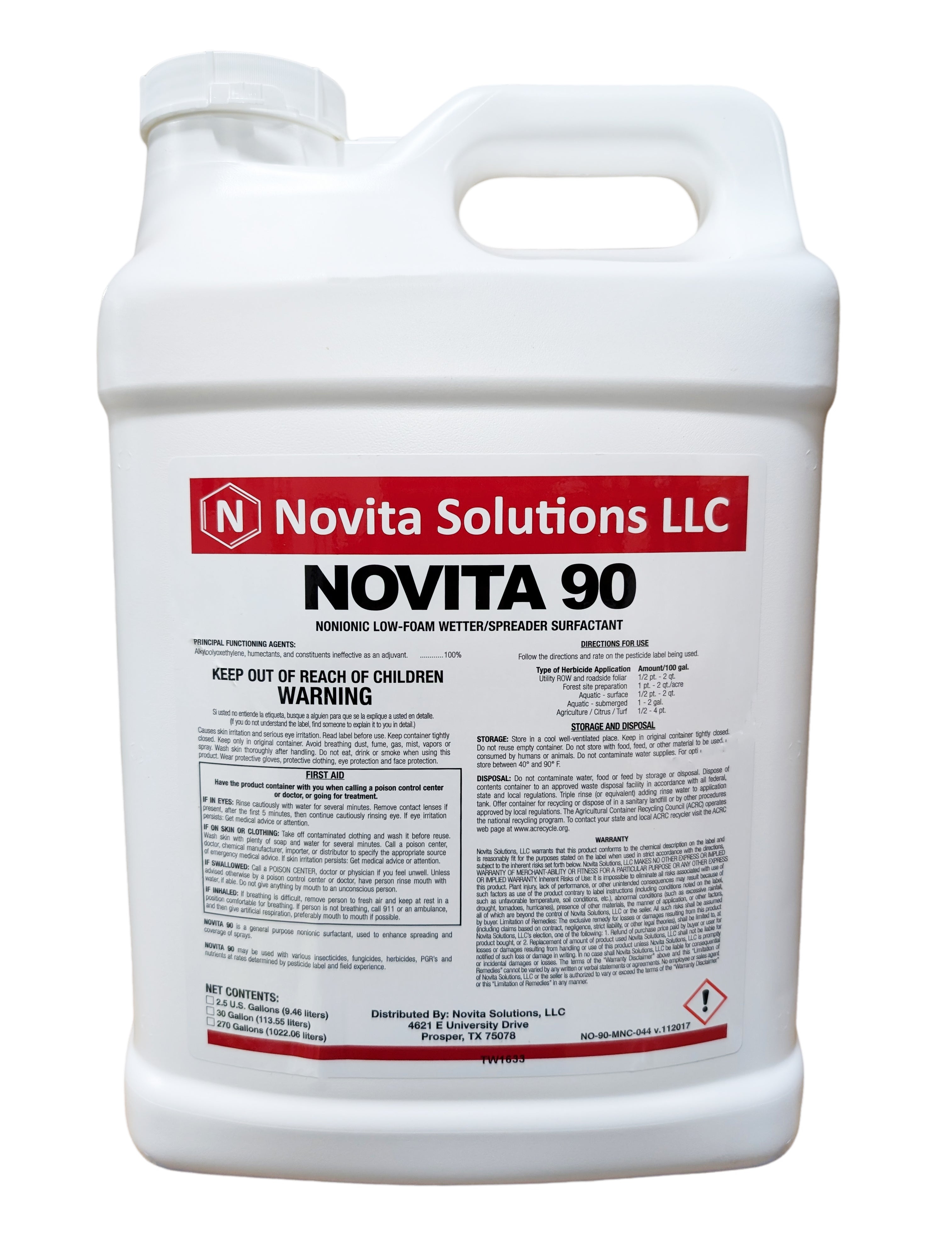 Novita 90 Non-Ionic Surfactant jug (2.5 gal)