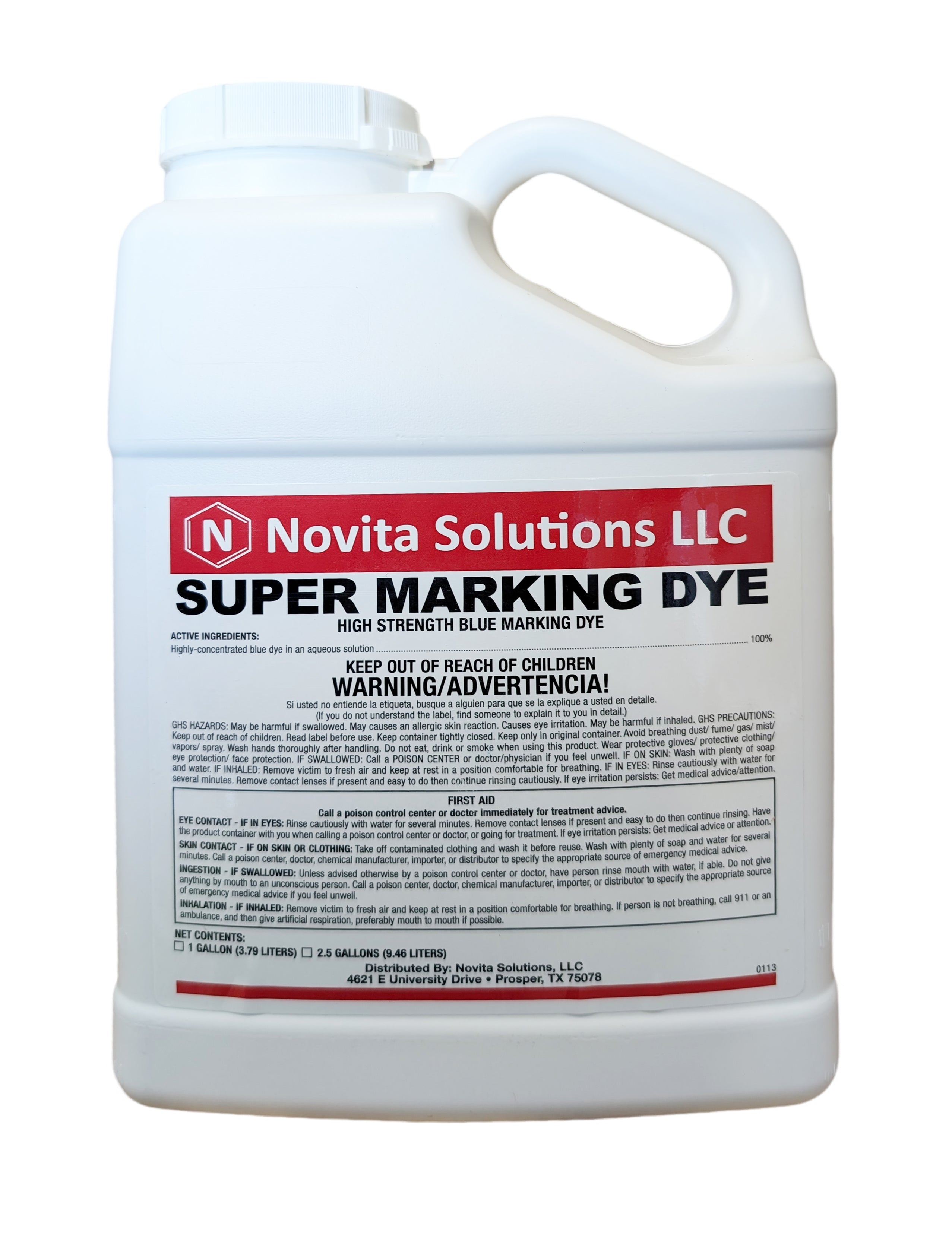 Novita Super Blue Marking Dye gallon (128 oz)