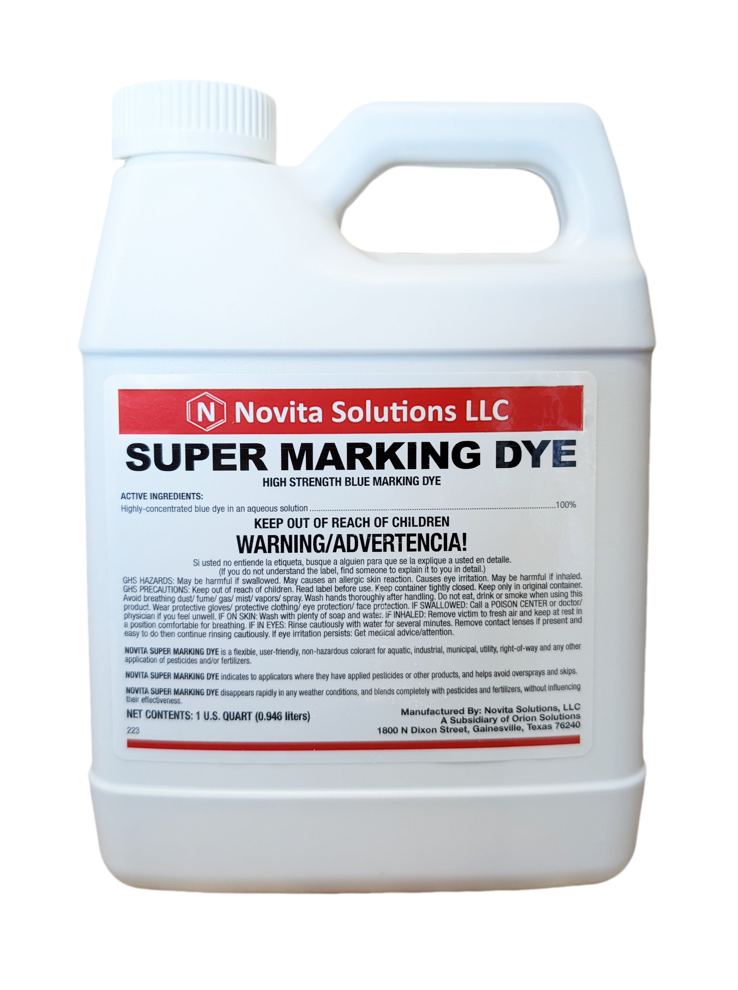 Novita Super Blue Marking Dye quart (32 oz)
