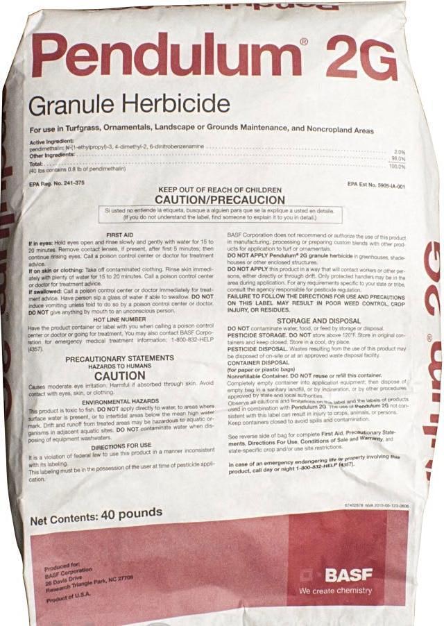 tupersan granular herbicide Pendulum 2G Granule Herbicide-40 lbs