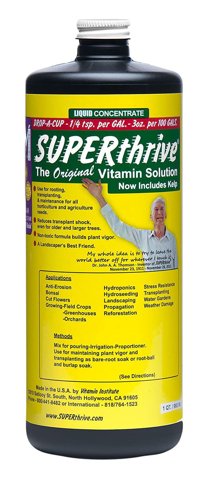 superthrive for indoor plants Superthrive Orig Vitamin Solution, 1 Quart (1)