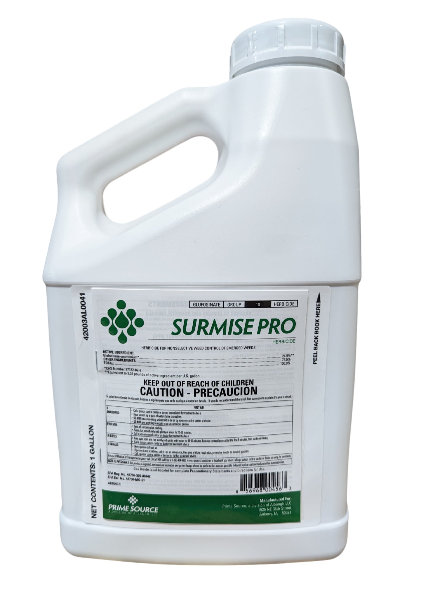 ammonium sulfate added to herbicide Surmise Pro Herbicide gallon (128 oz)