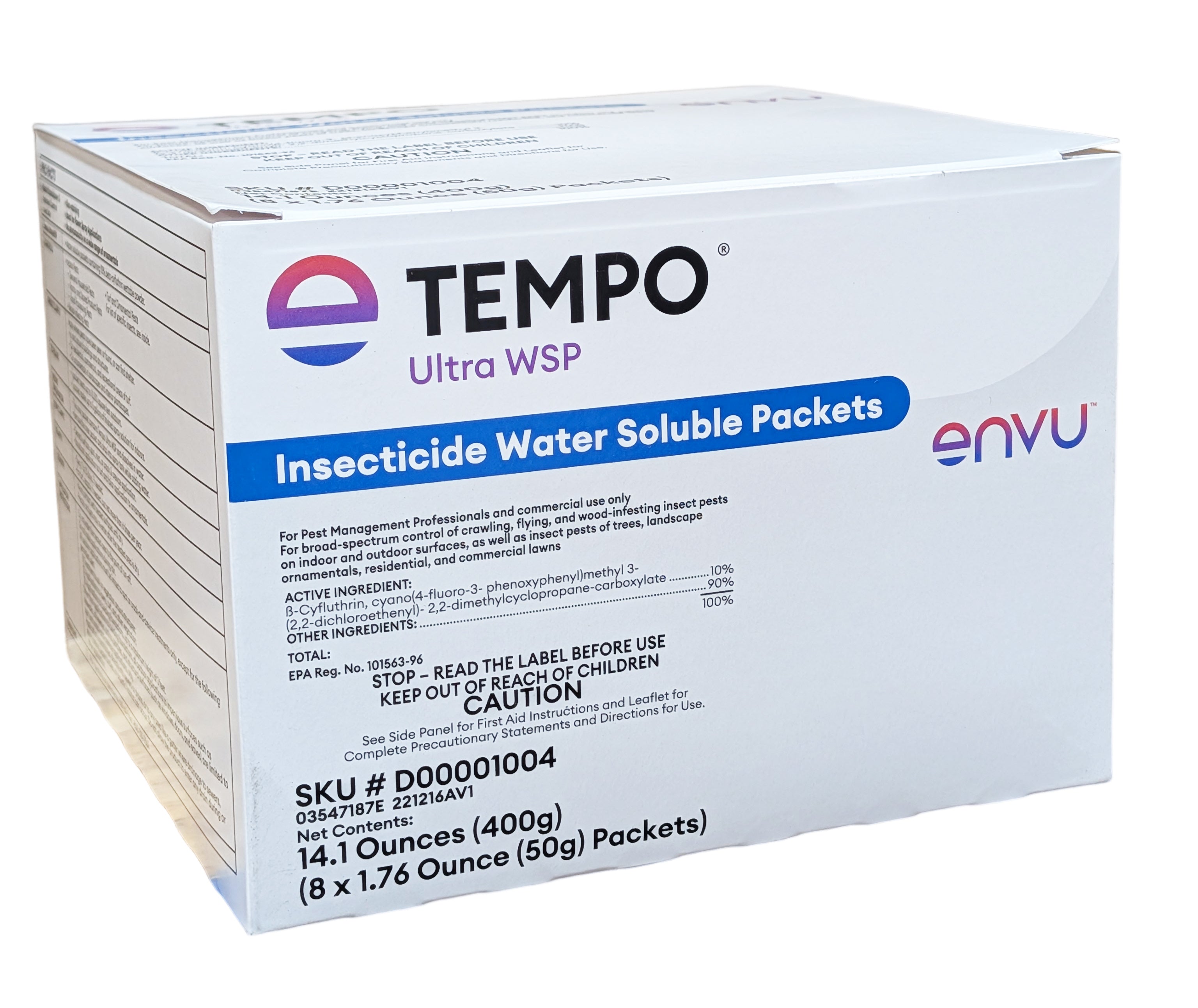 Tempo Ultra WSP Insecticide Water Soluble Packets box (8 x 50g packets)