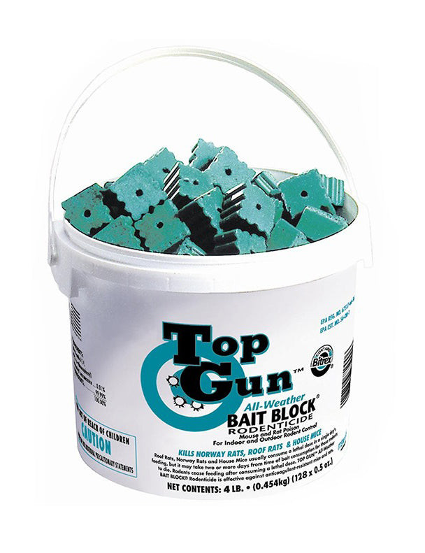 Top Gun Bait Block Rodenticide pail (4 lbs)