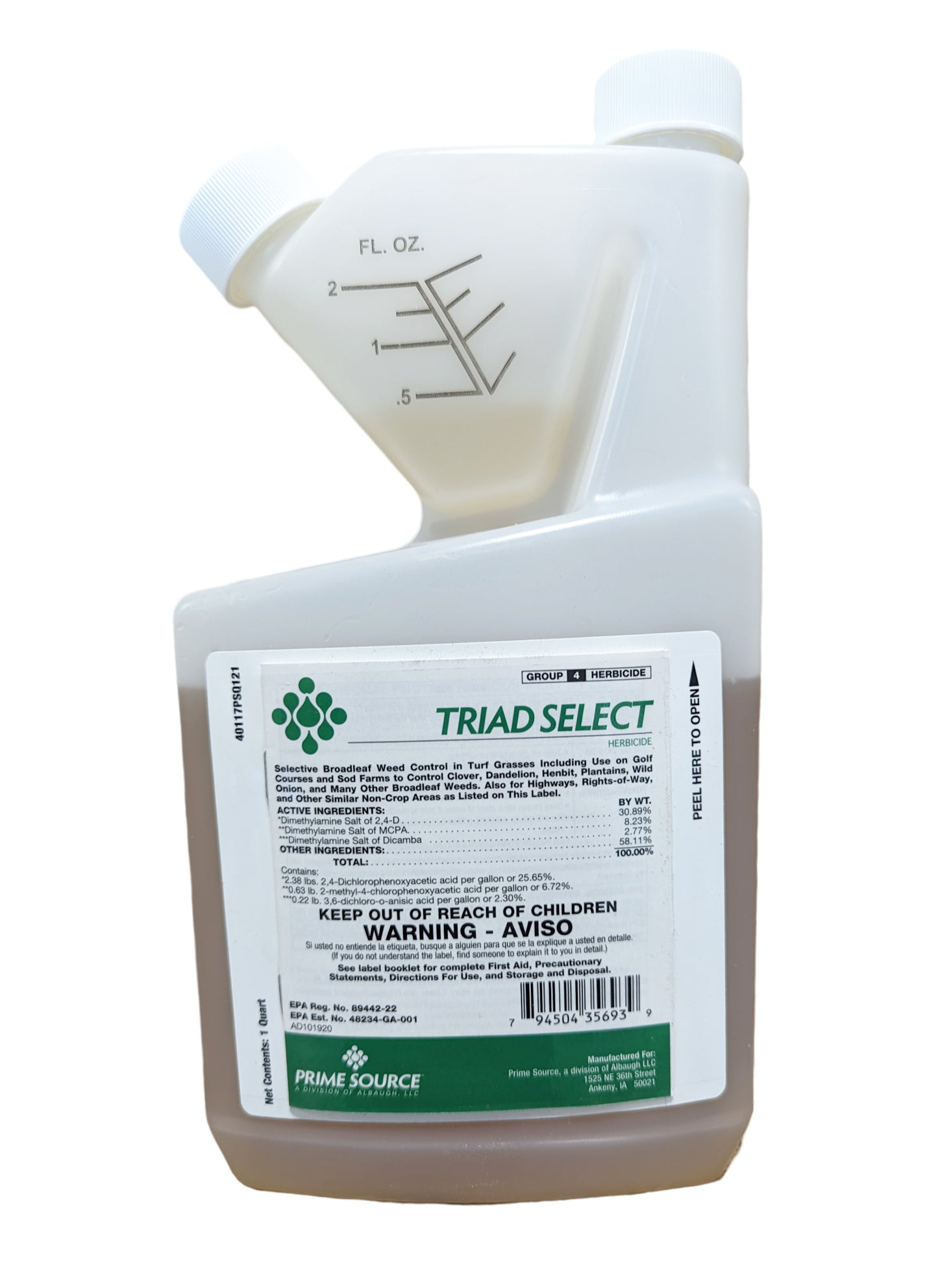 three-way herbicide label Prime Source