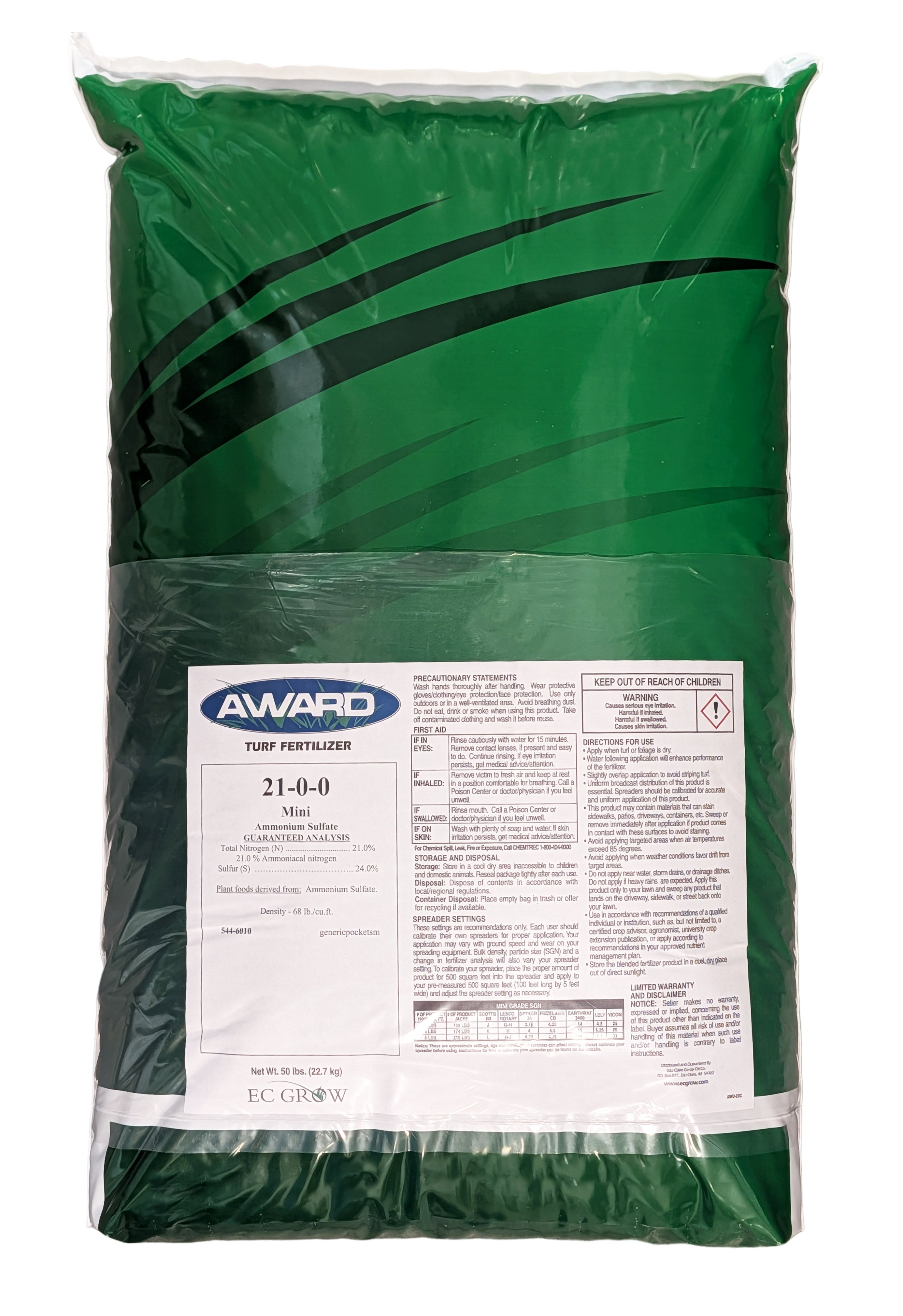 21-0-0 Granular Ammonium Sulfate Mini bag (50 lbs)