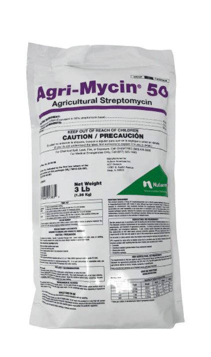 Agri-Mycin 50 Bactericide – Streptomycin Sulfate bag (3 lbs)