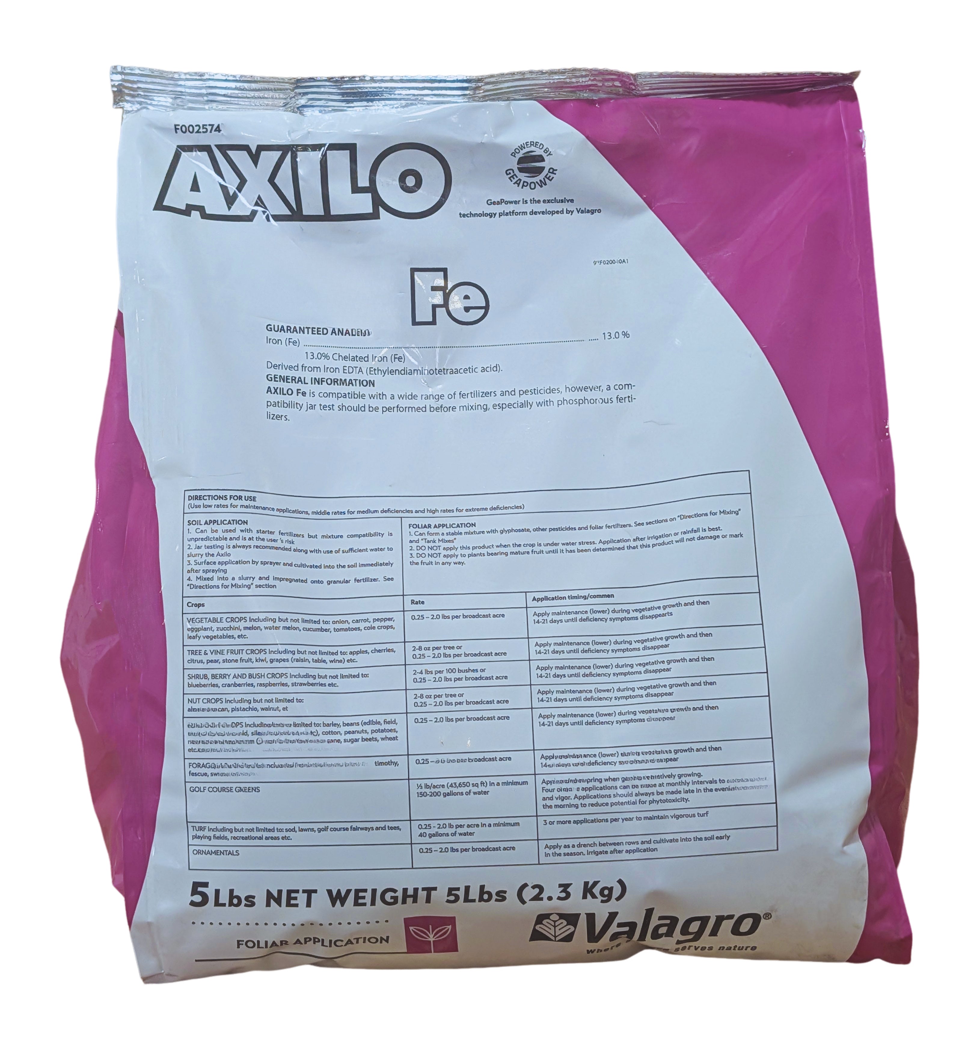 Axilo Fe 13% EDTA Chelated Iron bag (5 lbs)
