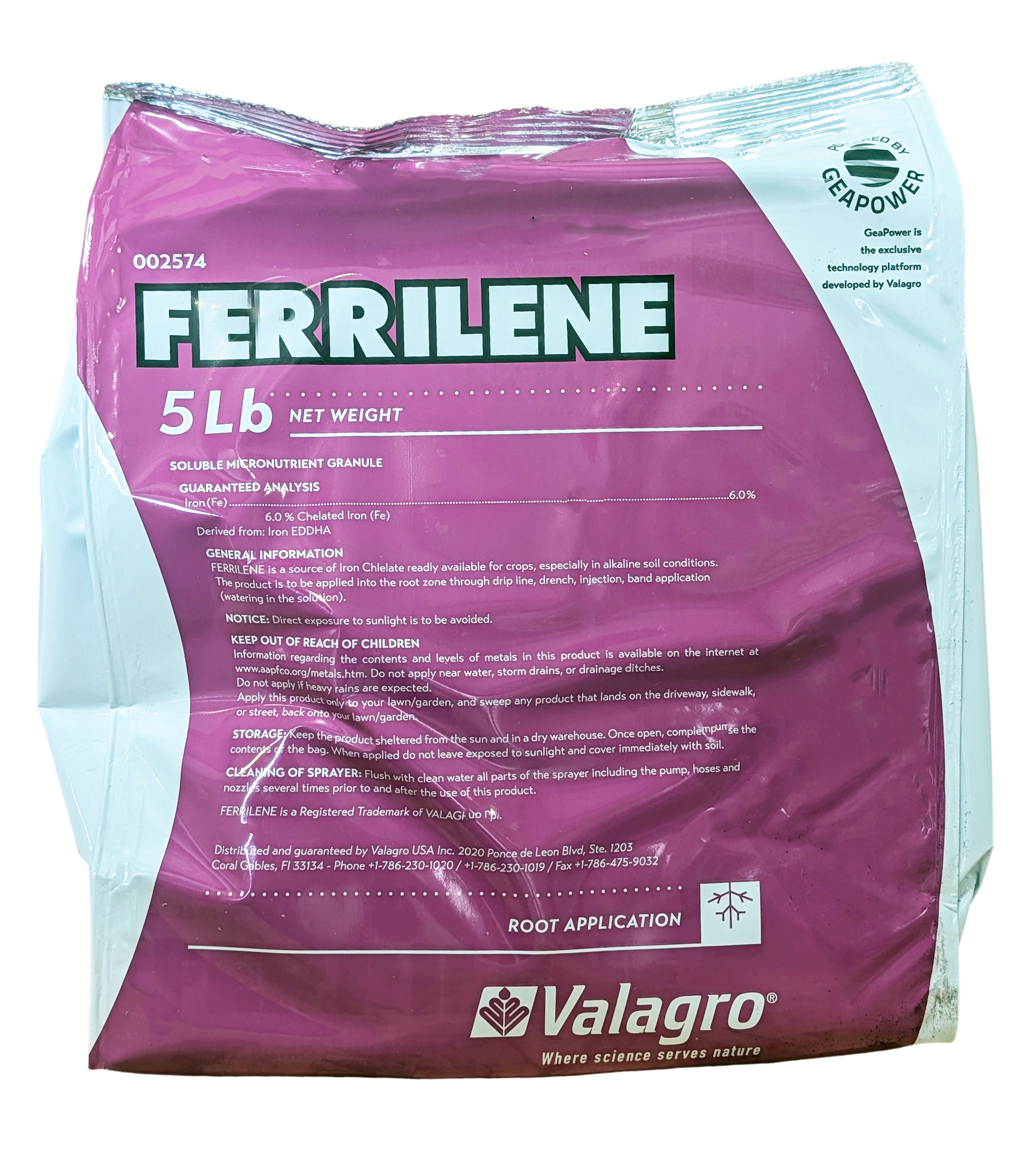Ferrilene 6% EDDHA Chelated Iron bag (5 lbs)
