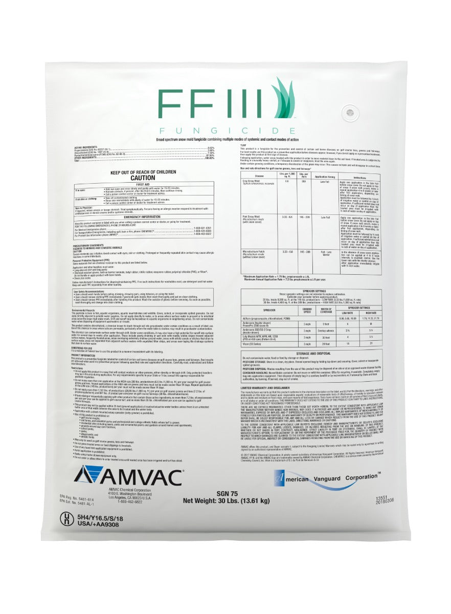 FF III Snow Mold Fungicide bag (30 lbs)
