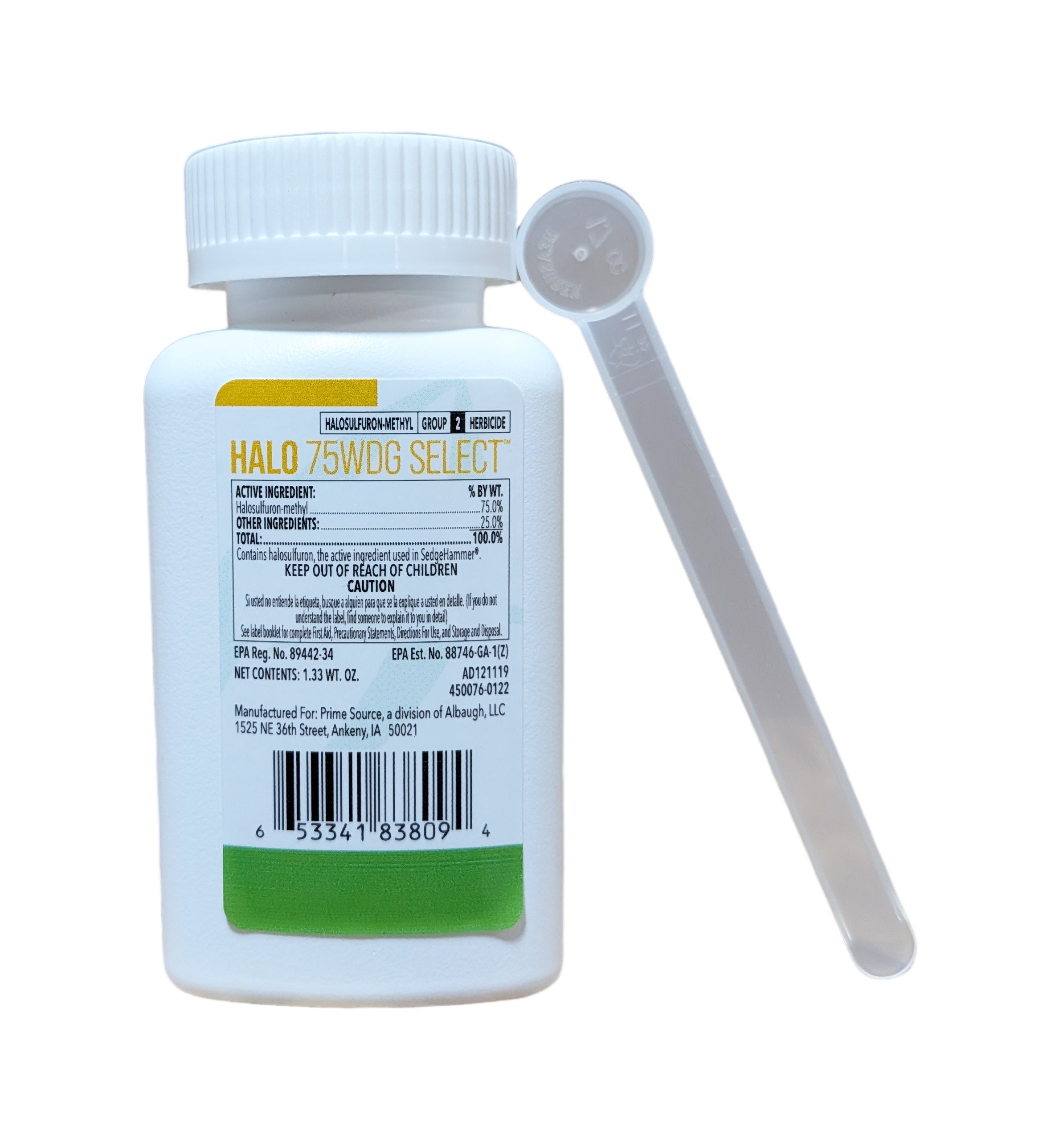 Halo 75WDG Select Herbicide bottle 1.33 oz
