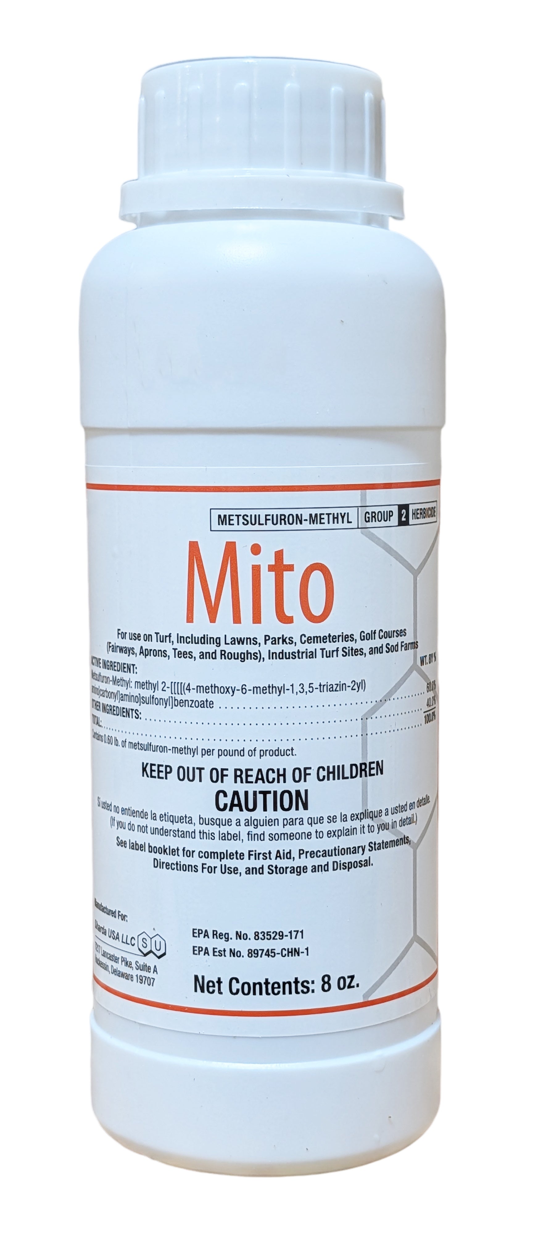 Mito MSM 60 Turf Herbicide bottle (8 0z)
