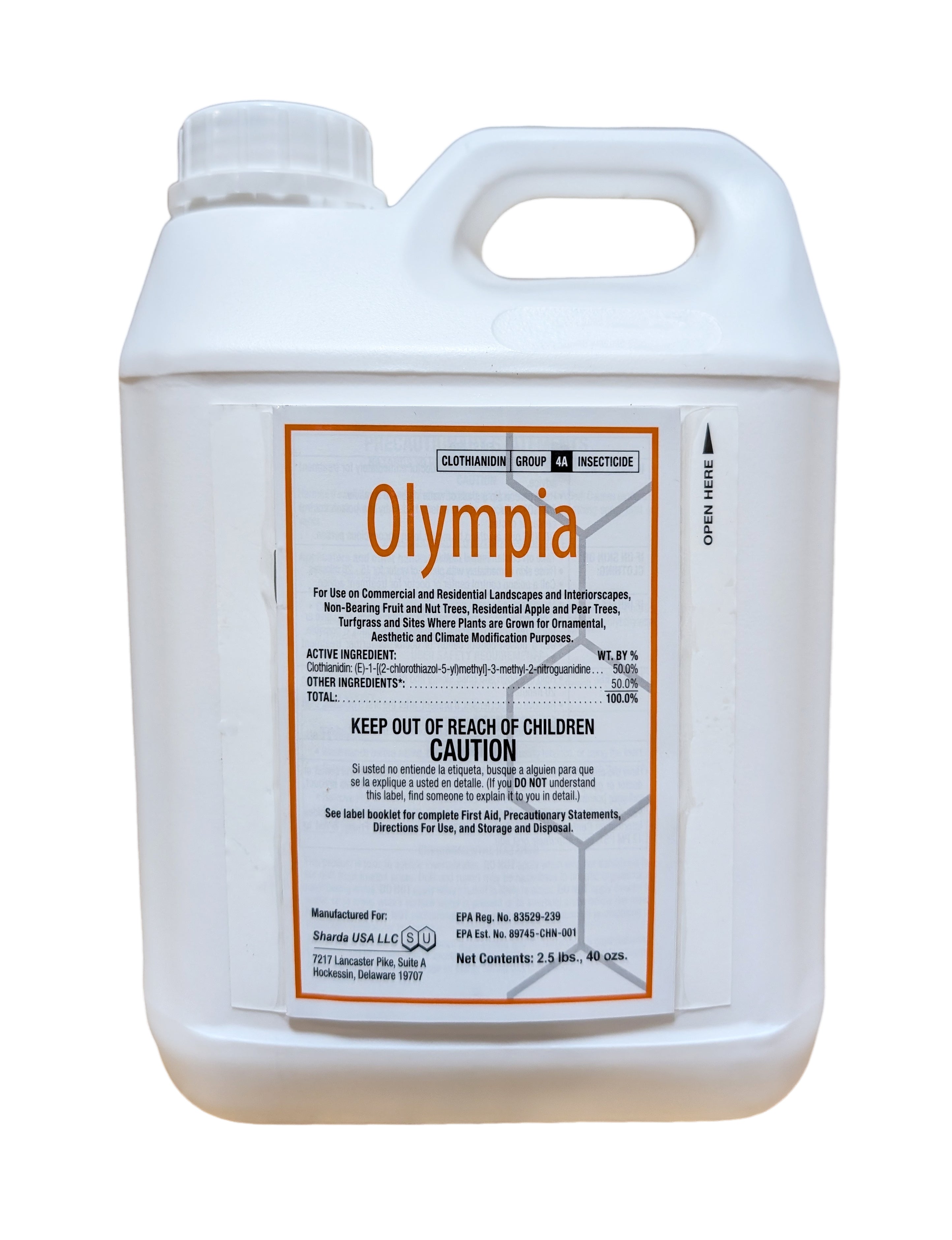 Olympia 50 WDG Insecticide bottle (40 oz)