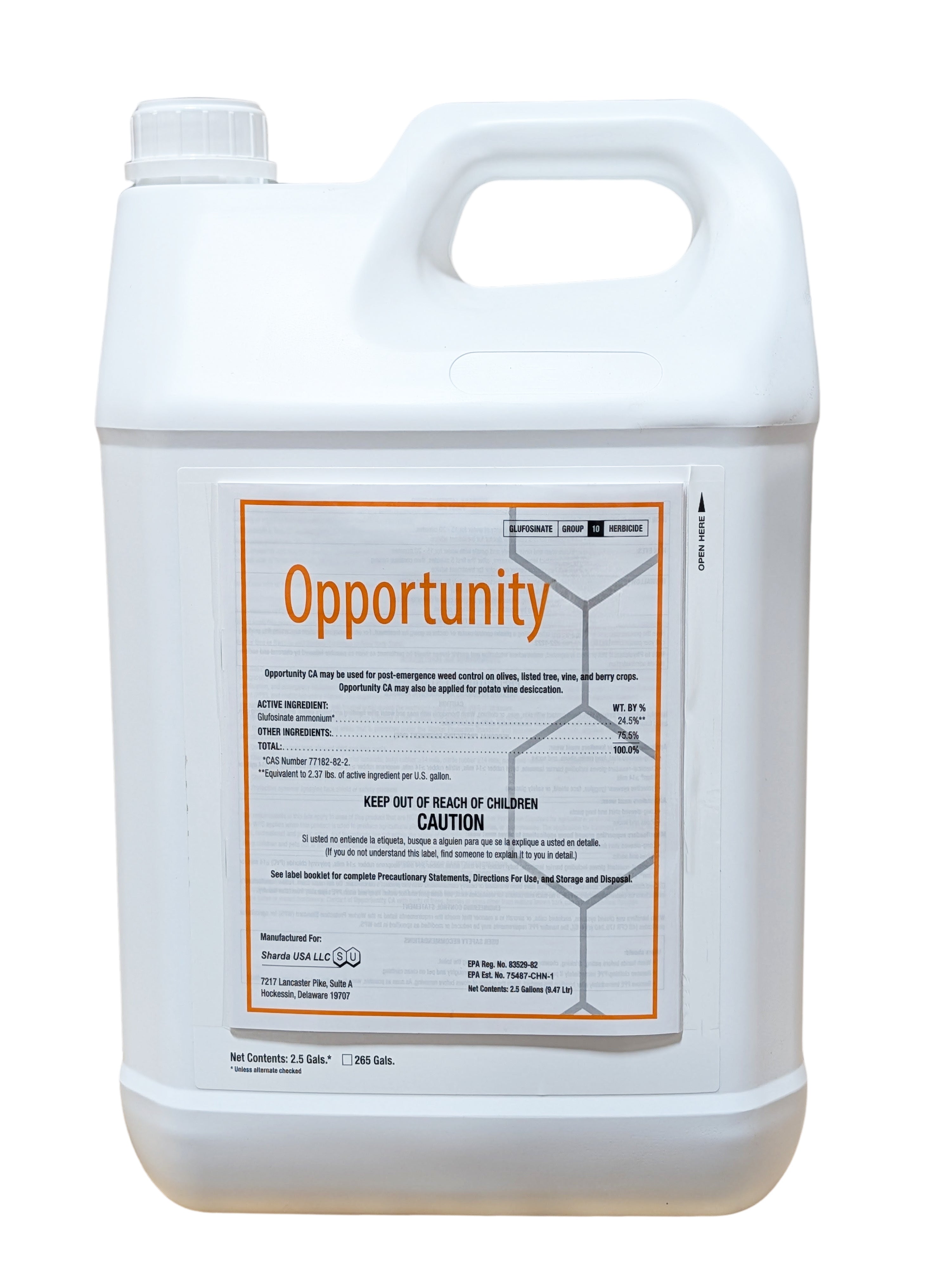 Opportunity Herbicide jug (2.5 gal)