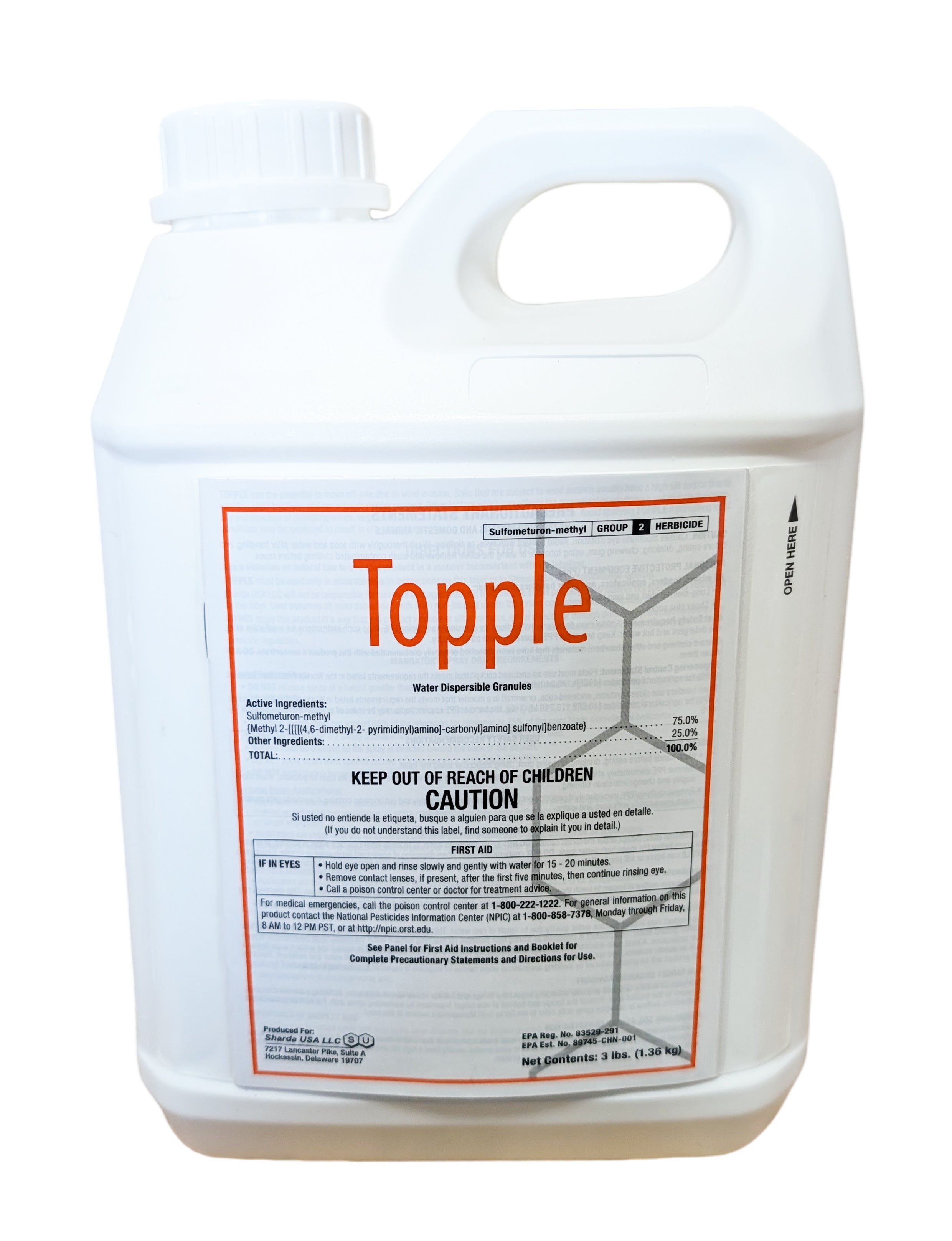 Topple Herbicide (Generic Oust XP) bottle (3 lbs)